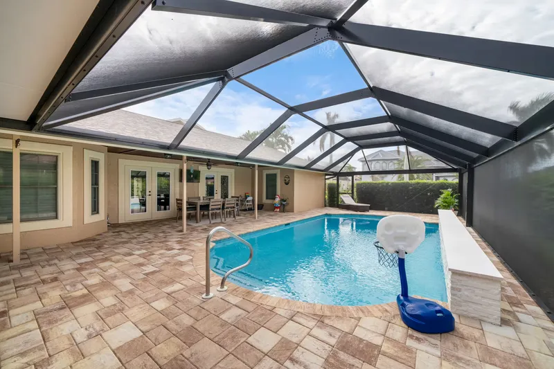 Backyard with patio and living room